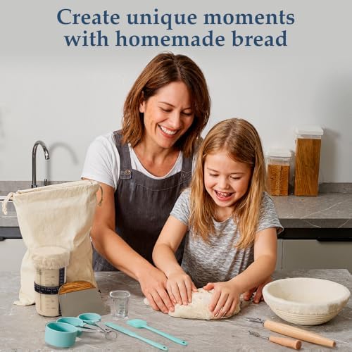 Trigli Sourdough Starter Kit with Glass Sourdough Starter Jar