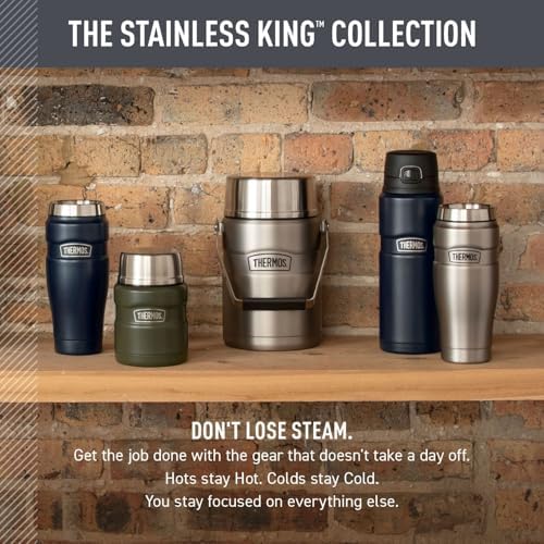 THERMOS Stainless King Vacuum-Insulated Drink Bottle, 24 Ounce, Matte