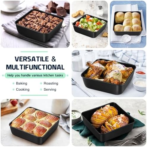 P&P CHEF 6 Inch Square Cake Pan, Brownie Baking Pan for Air Fryer,1 Pc
