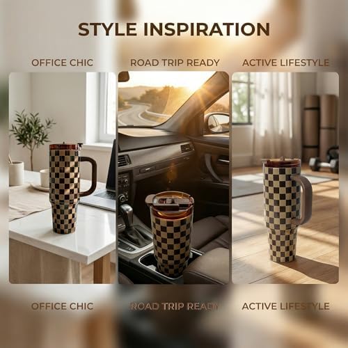 Insulated Tumbler with Straw | Double Wall Stainless Steel Travel Mug