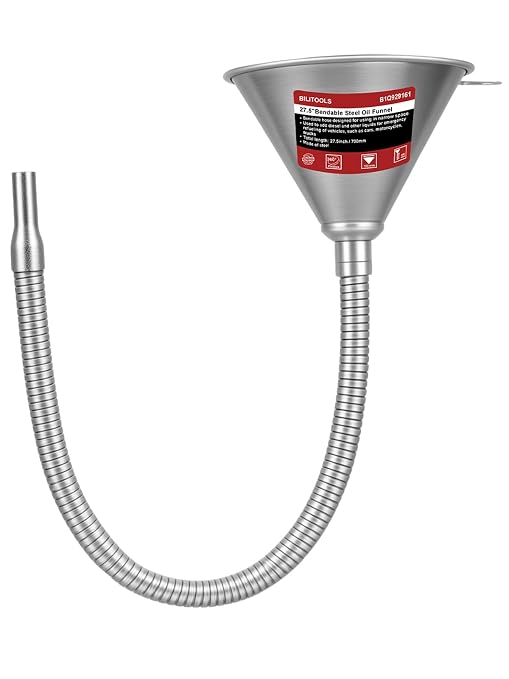 BILITOOLS 26.2" Steel Flexible Oil Funnel by BILITOOLS