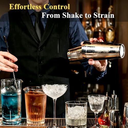 Boston Cocktail Shaker, 18oz & 28oz 2-Piece Tins, Professional Bar