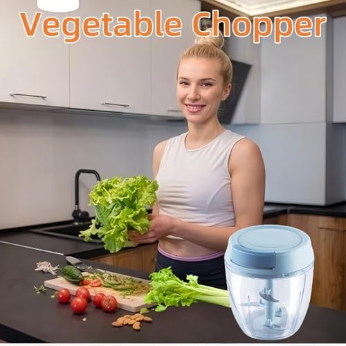 Manual Food Processor, Garlic Mincer Hand Cutter, Vegetable Chopper
