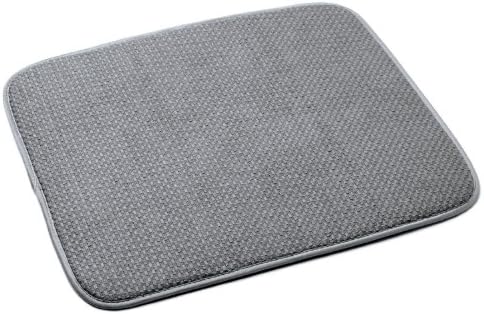 Norpro 18 by 16-Inch Microfiber Dish Drying Mat, Grey (359G), Pack of
