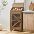 Potato Storage Bin with Wheels, Wood Potato and Onion Storage Cabinet