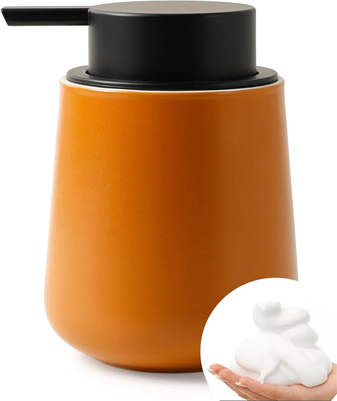 Bosilunlife Ceramic Foaming Soap Dispenser - 12Oz Bathroom Countertop Kitchen by BosilunLife