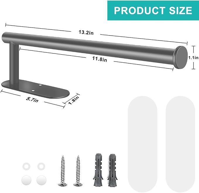 MGahyi Paper Towel Holder Wall Mount, Self Adhesive Or Drilling Paper Towel - Image 2