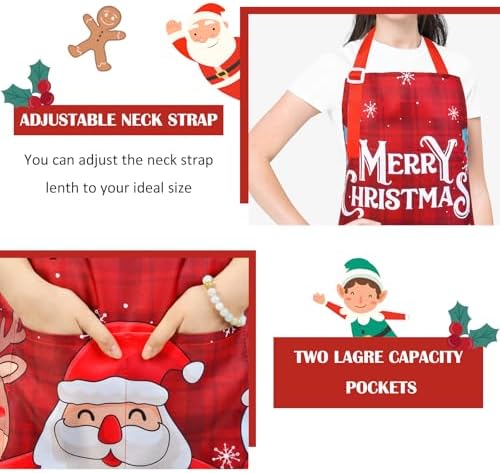 Fiodrimy Arons with Pocket Womens Waterproof Adjustable Cooking Aprons