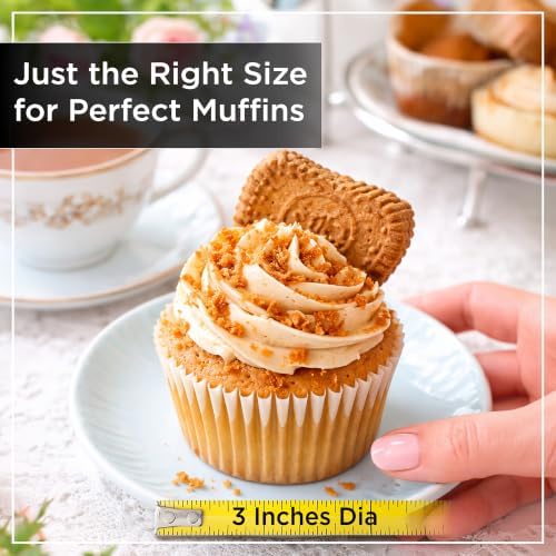 Wrenbury Deep Muffin Pan 12 Cup - Nonstick Cupcake Tin, 1.4in Wells