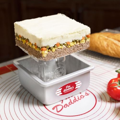 Fat Daddio's PSQCC-883 Square Cheesecake Pan, 8 x 8 x 3 Inch, Silver
