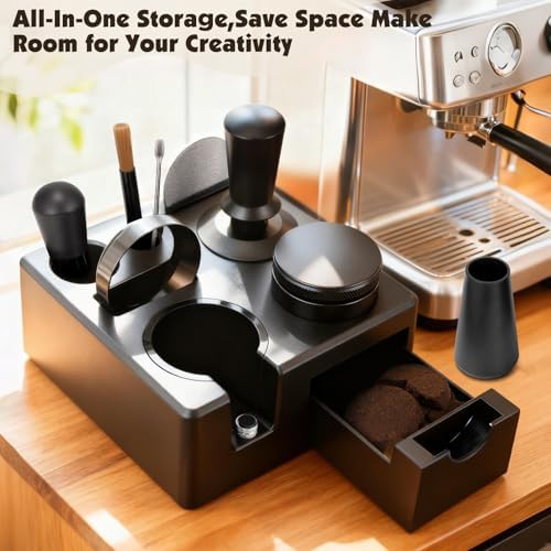 8 PCS Espresso Accessories Kit,51mm Espresso Tamper Tools,WDT Tool