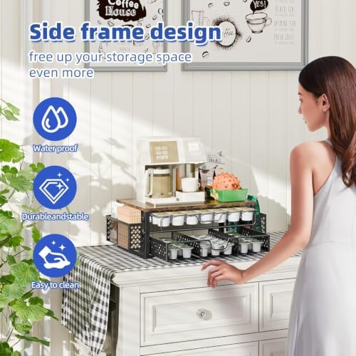Simple Trending Coffee Pod Holder, 2 Tier Sliding Storage Drawer