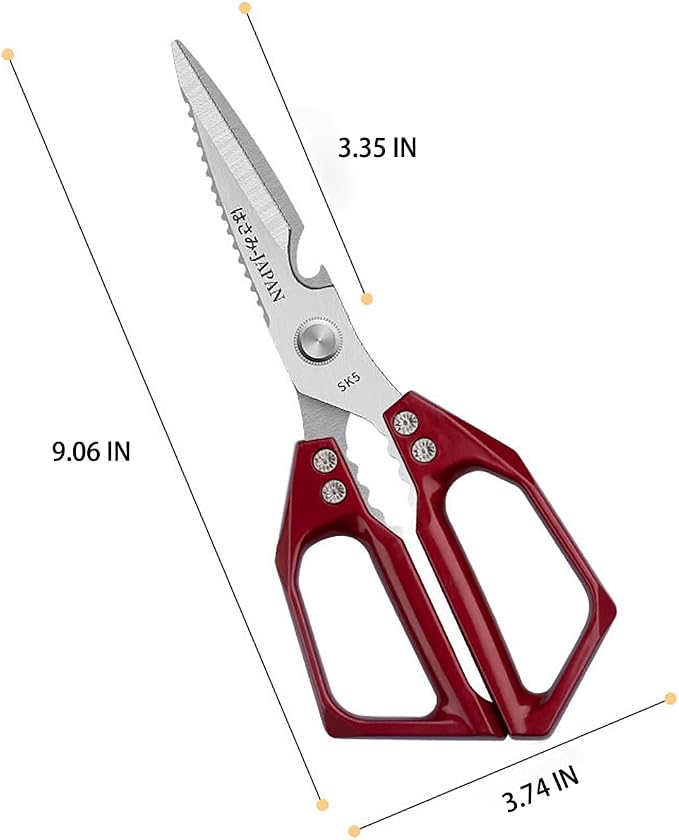 Multi-Purpose Rust Proof Kitchen Shears, Heavy Duty Meat Scissors, Dishwasher - Image 2