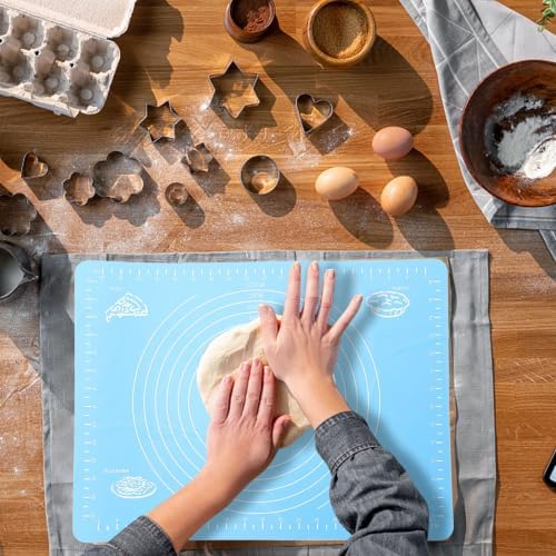2pcs Silicone Pastry Rolling Mat for Dough Kneading and Baking Tools
