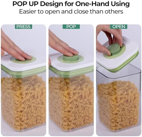 linoroso Pop Airtight Food Storage Containers with Date Recording