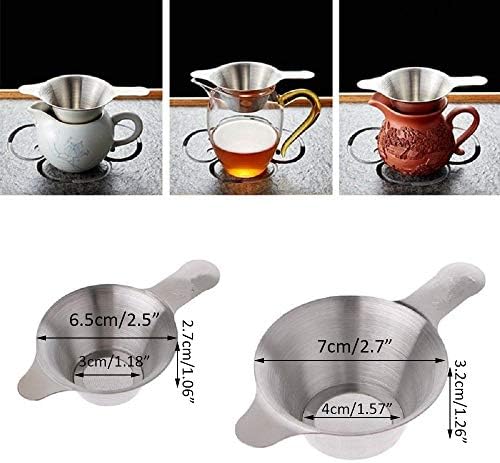 2 pack Fine Mesh Tea Strainers, Stainless Steel Small Mesh Tea Filter
