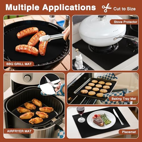 PrettyCare Oven Liners for Bottom of Oven - 2 Pack Large Heavy Duty