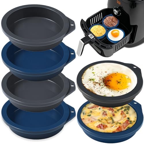 Webake 4 inch Silicone Air Fryer Egg Mold for Baking, Nonstick