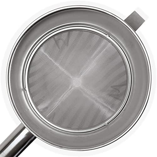 Anchy Premium 8" Chinois Fine Mesh Strainer Set with Stand & Bamboo
