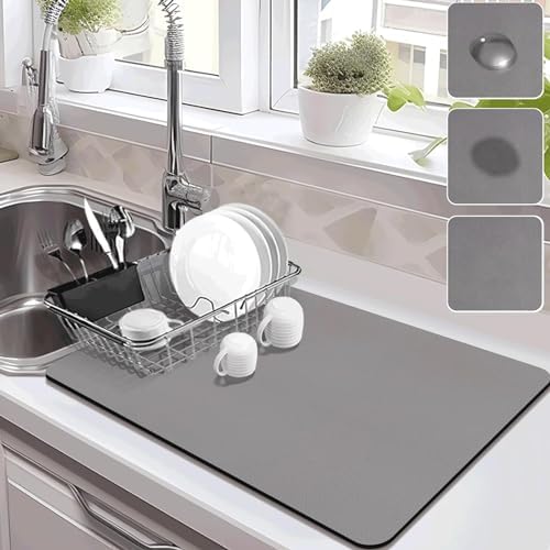 Dish Drying Mat Absorbent Drying Mat for Kitchen Counter