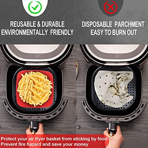 Upgrade Reusable Air Fryer Liners with Raised Silicone | Patented