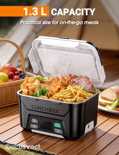 Docusvect Cordless Electric Lunch Box, 1.3L