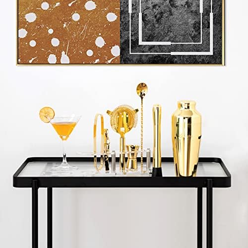 Cocktail Shaker Set with Arcylic Stand, Mixology Bartender Kit for