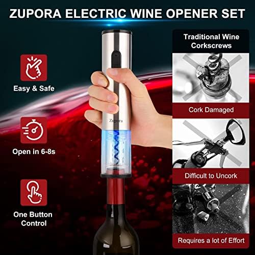 Electric Wine Opener Set, Portable Battery Operated Automatic Wine