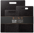 BINO Cutting Board - 3-Piece Chopping Boards | BPA-Free Plastic, Durable, Multipurpose, Dual-Sided, Dishwasher Safe, Easy to Clean | Charcuterie Accessories | Home & Kitchen Utensils