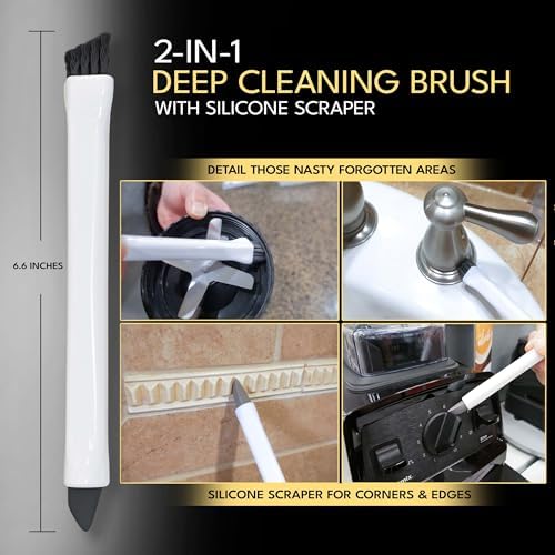 Small Cleaning Brush Set 3pcs—Crevice Brushes for Cleaning—Scrub