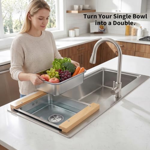 Over-the-Sink Colander and Dish Basin Combo