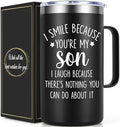 Lifecapido Son Gifts, 20oz Stainless Steel Insulated Coffee Mug, Black
