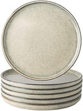 AmorArc Ceramic Plates Set of 6, 8.5 Inch Stoneware Small Plates Set