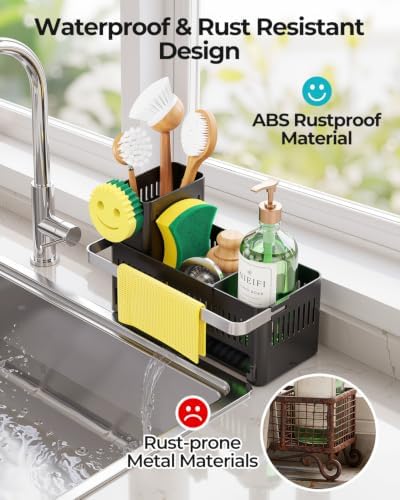 Nieifi ABS Sponge Holder, Black