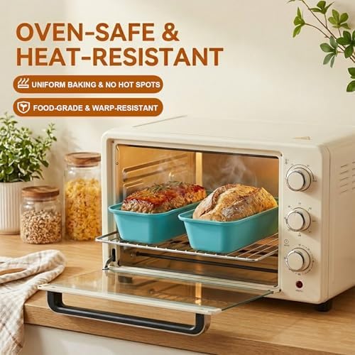 2 Pack 12x 4 Loaf Pan, Large Bread Pans for Baking Homemade Bread