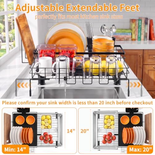 Expandable Stainless Steel Over-Sink Dish Drying Rack