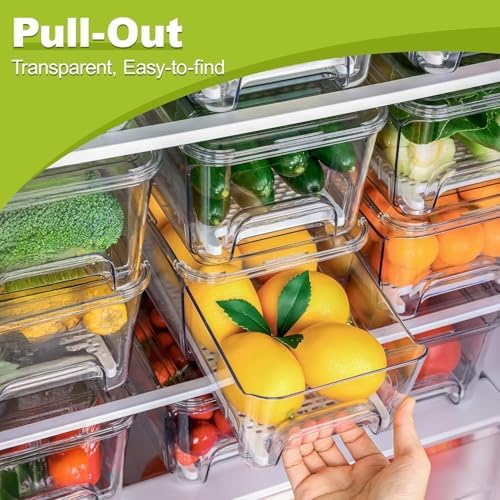 Pull-out Veggie Fridge Organizer Drawer, 5-Pack
