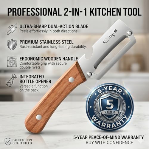 Vegetable Peeler,5-Year Warranty,Zero Flex Potato Veggie Peeler for