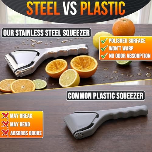 Fold-Flat Stainless Steel Handheld Lemon Squeezer