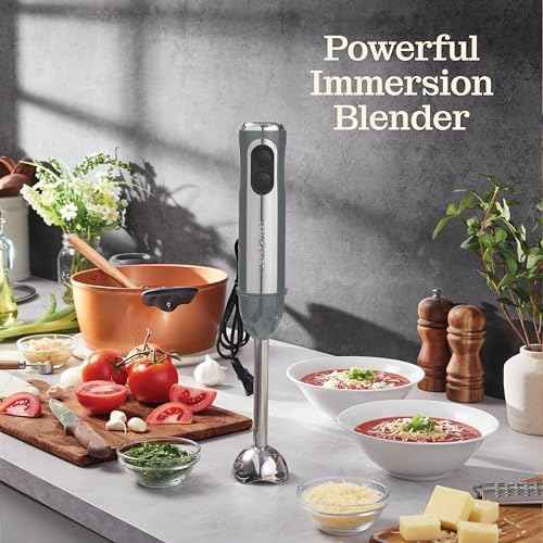 Powerful Immersion Blender, Electric Hand Blender 500 Watt with Turbo