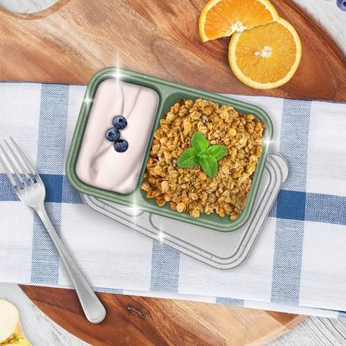 Bentgo Prep - 2-Compartment Snack Containers with Lids - Reusable