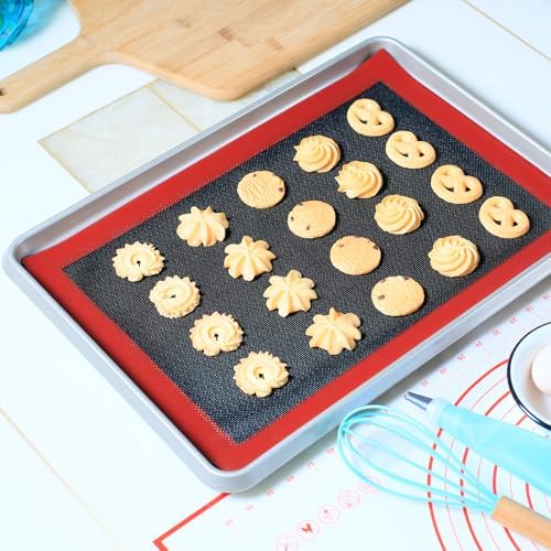 Silicone Baking Mat with Microperforated, 2 PCS Perforated Baking