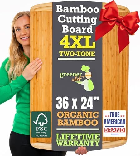36 x 24 Inch Bamboo Cutting Board