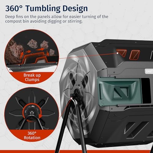 East Oak 43-Gal Dual Chamber Compost Tumbler