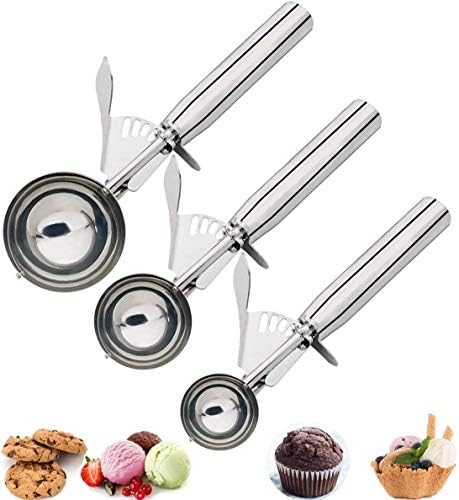 zaizai Cookie Scoop Set, Ice Cream Scoop Set, Set of 3 Size Ice Cream