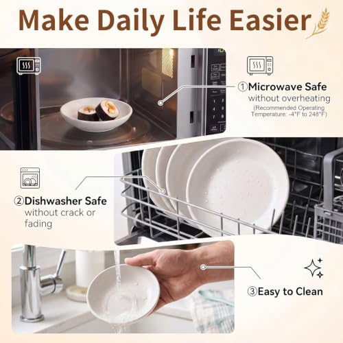 4 Inch Dipping Bowls Set 8PCS, Unbreakable Dipping Sauce Cup(White)