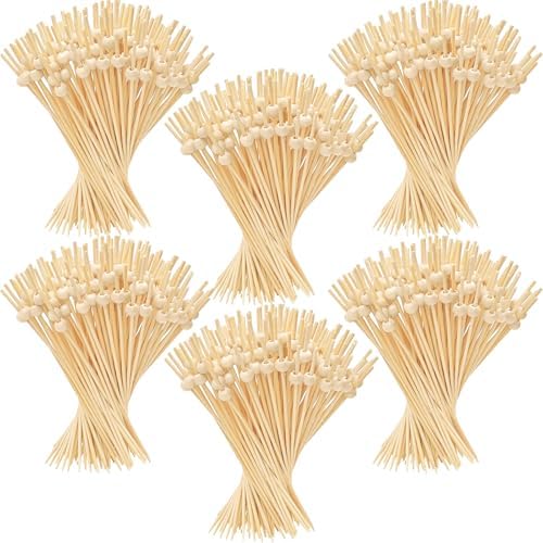 1000 Pieces Cocktail Picks, 4.7 Inch Wooden Fancy Toothpicks for