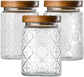 Glass Storage Containers With Lids, Glass Jars With Lids, 24oz, Set Of