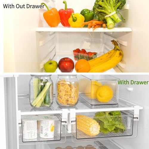 Large Fridge Drawer Organizer 14in-20in Upgradation Refrigerator