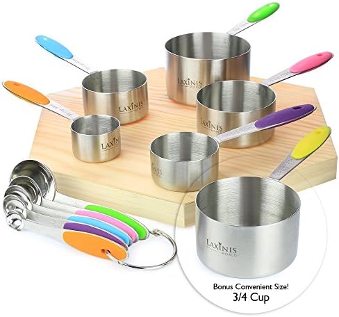 New Version! 11 Piece Measuring Cups And Spoons Set by Laxinis World